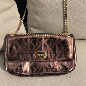 Michael Kors ✨ Metallic Patent Leather Bag w/Chain